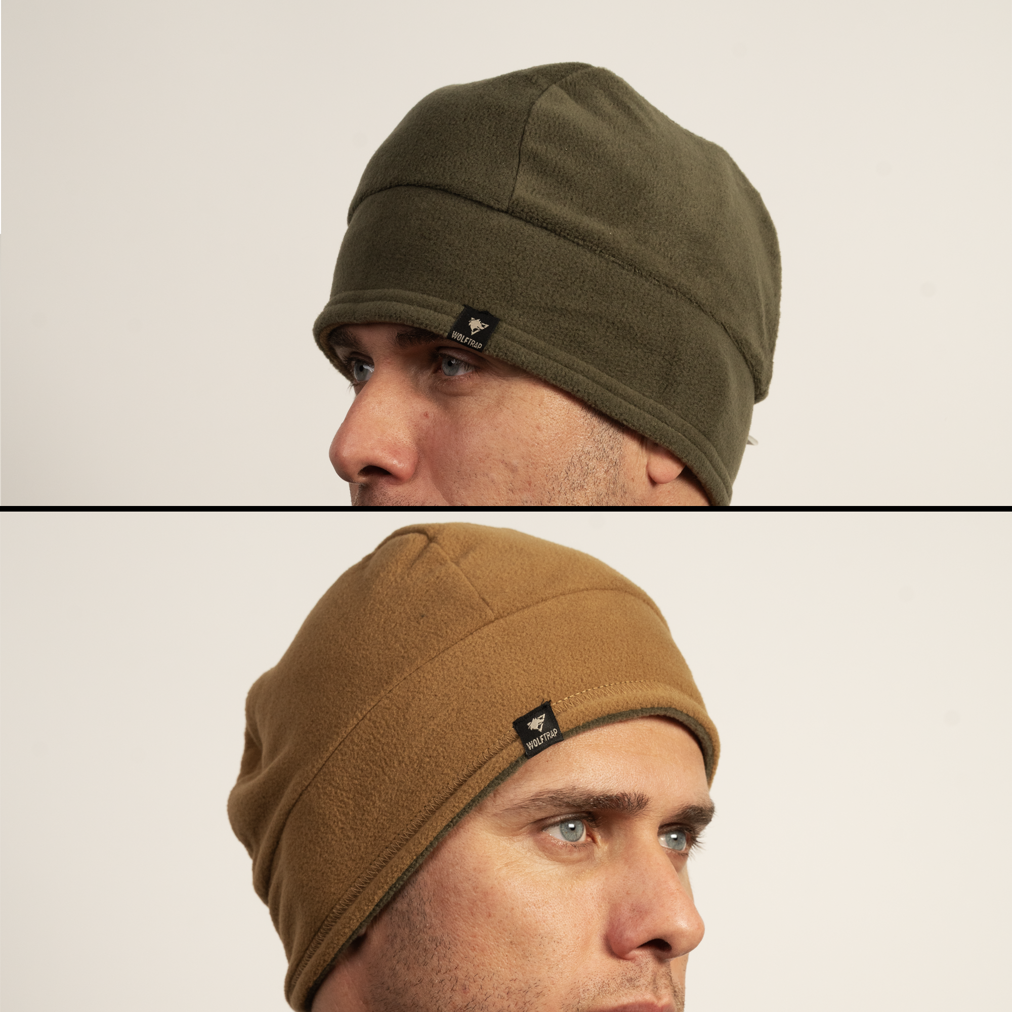 Wolftrap Çift Taraflı Mikro Polar Bere (Kum-Yeşil)