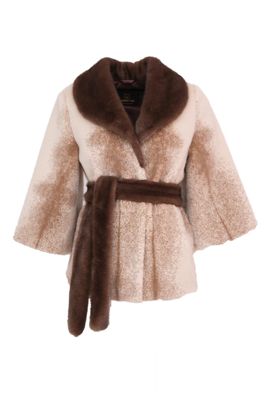 MARLY Suni Kürk Ceket - Bej