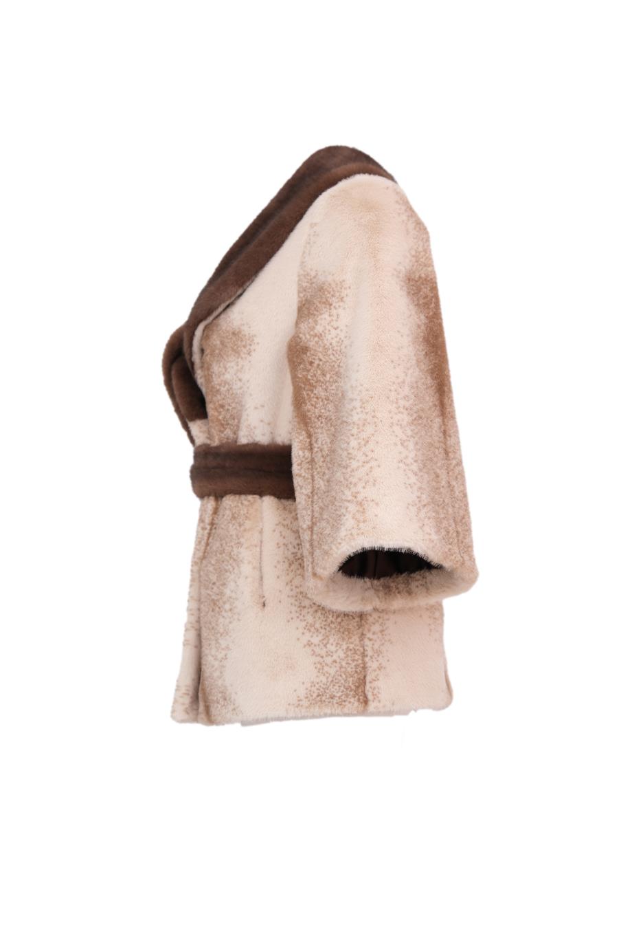 MARLY Suni Kürk Ceket - Bej