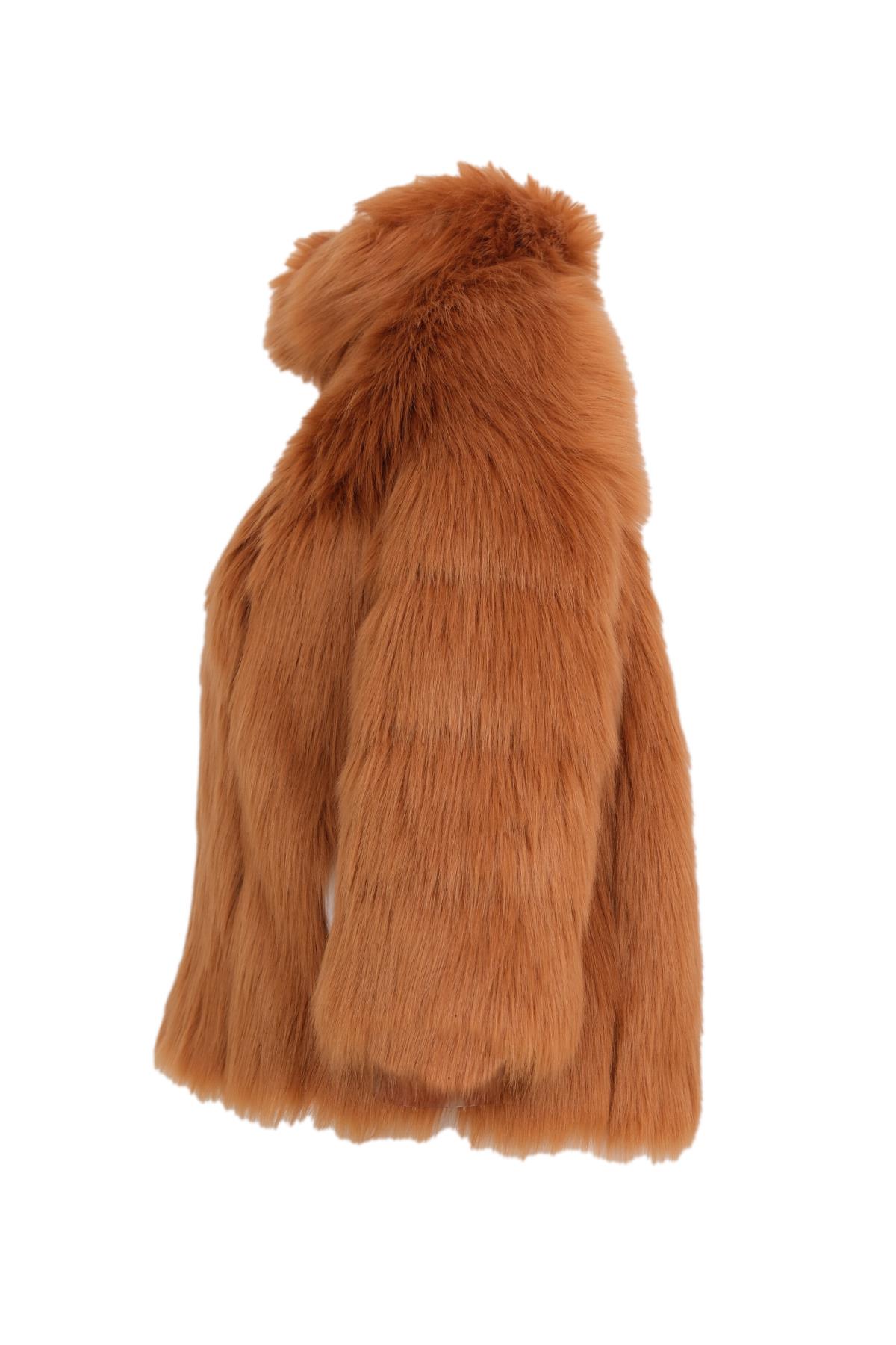 MILAN Suni Kürk Ceket - Tarçın