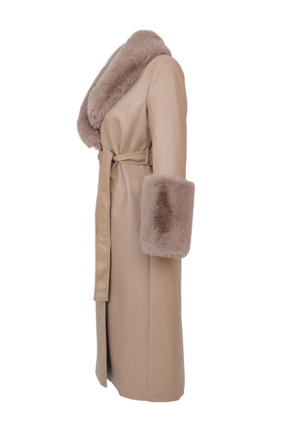 VALENTIN Deri Trençkot - Taş