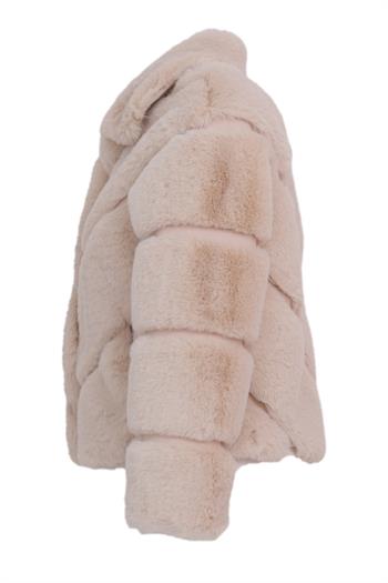 ADORA Suni Kürk Ceket - Bej