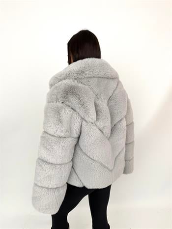 ADORA Suni Kürk Ceket - Gri