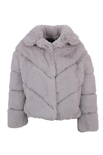 ADORA Suni Kürk Ceket - Gri