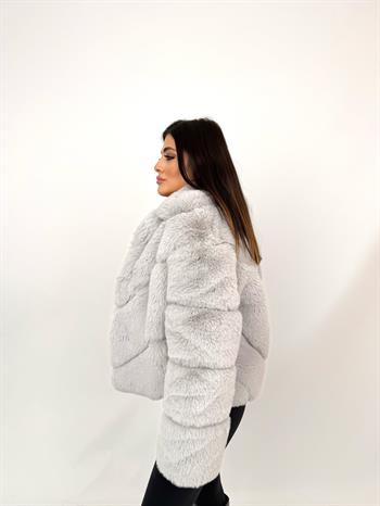 ADORA Suni Kürk Ceket - Gri