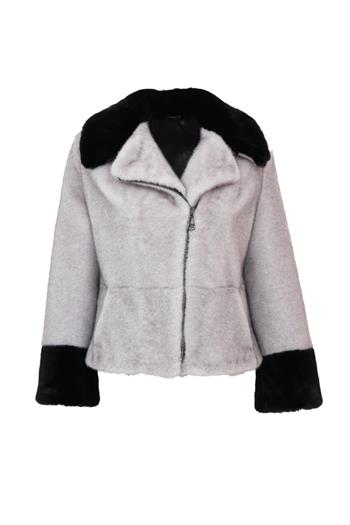 ALIEN Suni Kürk Ceket - Gri