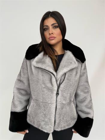 ALIEN Suni Kürk Ceket - Gri
