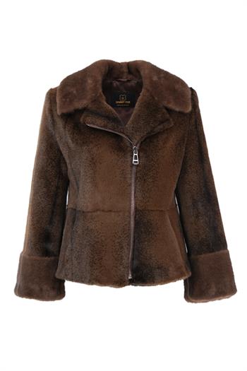 ALIEN Suni Kürk Ceket - Kahverengi