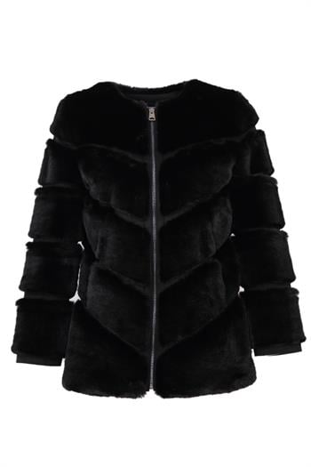 CLASSIC EDITION Suni Kürk Ceket - Siyah