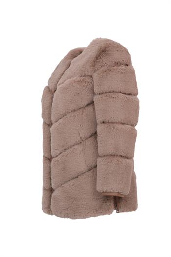 CLASSIC EDITION Suni Kürk Ceket - Vizon