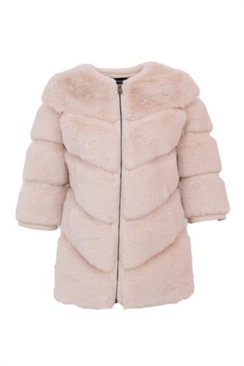 Classic Suni Kürk Ceket - Bej