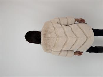 Classic Suni Kürk Ceket - Bej