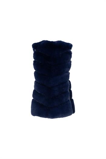 CLASSIC Suni Kürk Yelek - Saks