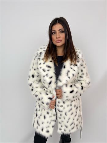 CORDELIA Suni Kürk Ceket - Leopar