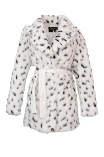 CORDELIA Suni Kürk Ceket - Leopar