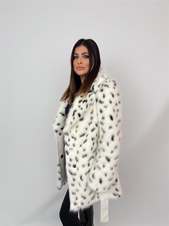 CORDELIA Suni Kürk Ceket - Leopar