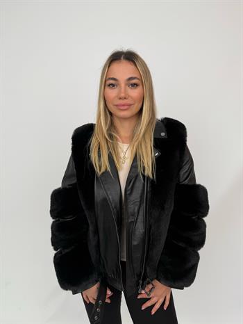 FURLE Deri Ceket - Siyah