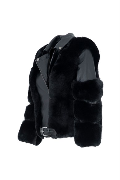 FURLE Deri Ceket - Siyah