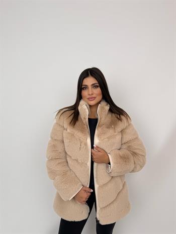 GALA Suni Kürk Ceket - Bej