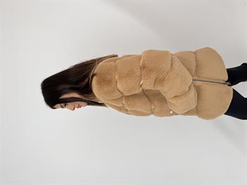 GALA Suni Kürk Ceket - Şampanya