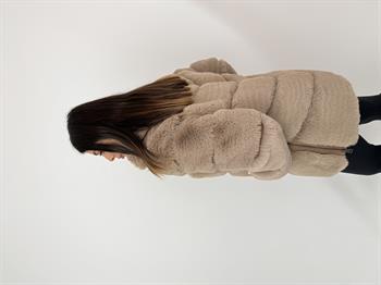 GALA Suni Kürk Ceket - Vizon