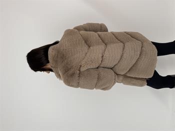 GALA Suni Kürk Ceket - Vizon