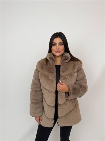 GALA Suni Kürk Ceket - Vizon