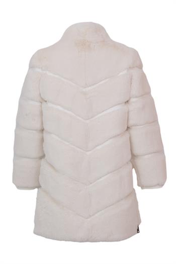 GIZZA Suni Kürk Ceket - Ekru
