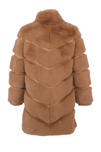 GIZZA Suni Kürk Ceket - Şampanya