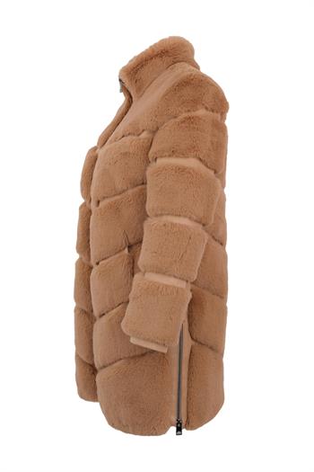 GIZZA Suni Kürk Ceket - Şampanya