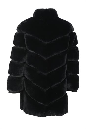 GIZZA Suni Kürk Ceket - Siyah