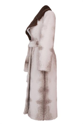 JADORE Suni Kürk Manto - Bej