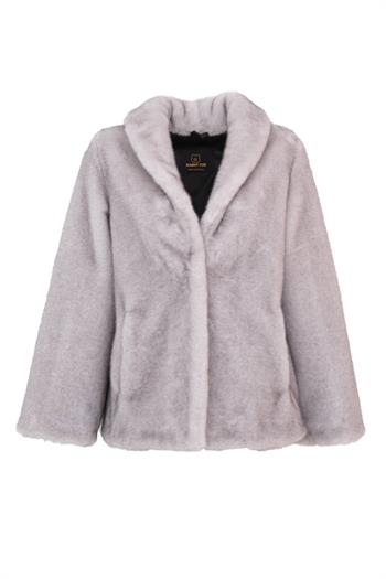 JENNER Suni Kürk Ceket - Gri