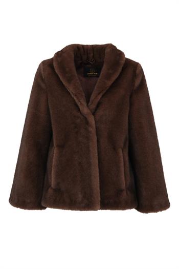 JENNER Suni Kürk Ceket - Kahverengi