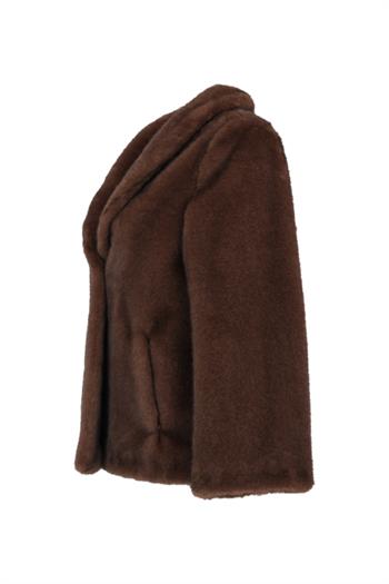 JENNER Suni Kürk Ceket - Kahverengi