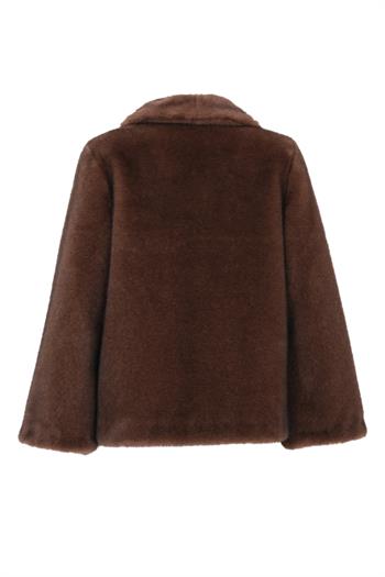 JENNER Suni Kürk Ceket - Kahverengi