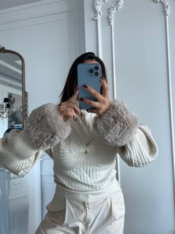 JF Kürklü Kolluk - Bej