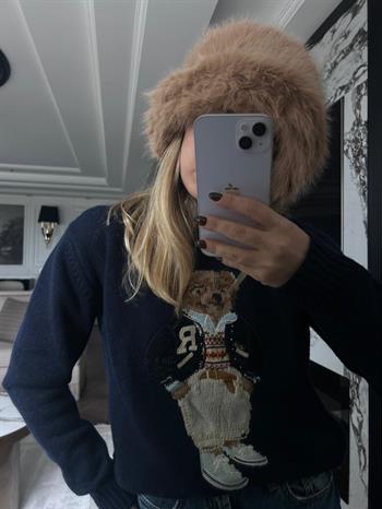 JF Peluş Bucket Şapka - Şampanya