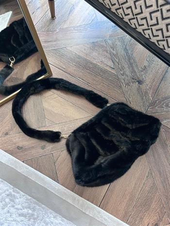 JF Peluş El Çantası - Siyah