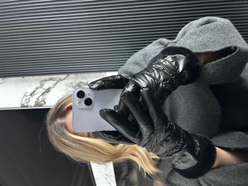 JF Yağmurluk Kumaş Kürklü Eldiven - Siyah