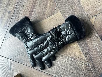 JF Yağmurluk Kumaş Kürklü Eldiven - Siyah