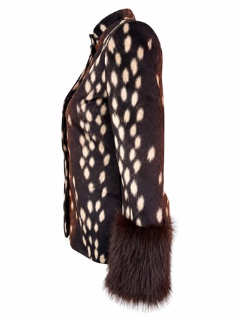 Kolu Kürklü Bambi Ceket - Kahverengi