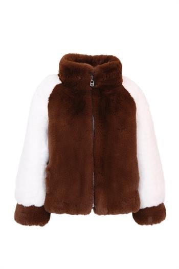 LUMORA Suni Kürk Ceket - Kahverengi