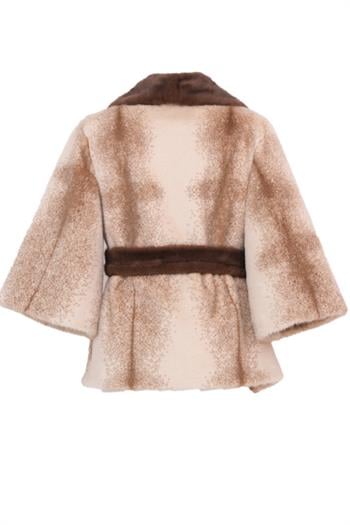 MARLY Suni Kürk Ceket - Bej