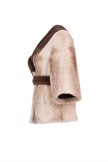 MARLY Suni Kürk Ceket - Bej