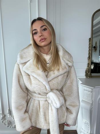 MARVEL Suni Kürk Ceket - Bej