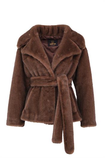 MARVEL Suni Kürk Ceket - Kahverengi