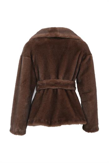 MARVEL Suni Kürk Ceket - Kahverengi