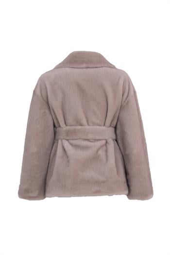 MATHILDE Suni Kürk Ceket - Gri