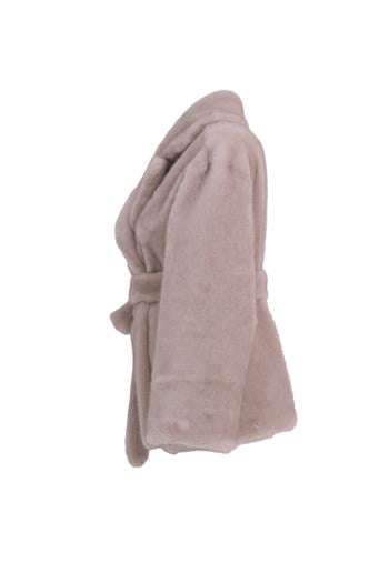 MATHILDE Suni Kürk Ceket - Gri